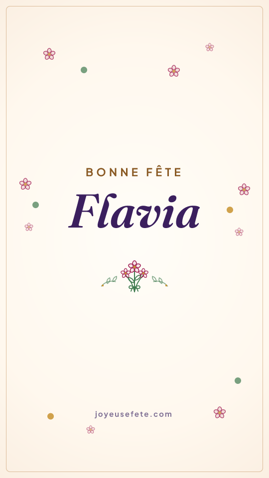Image « Bonne fête Flavia » au format story