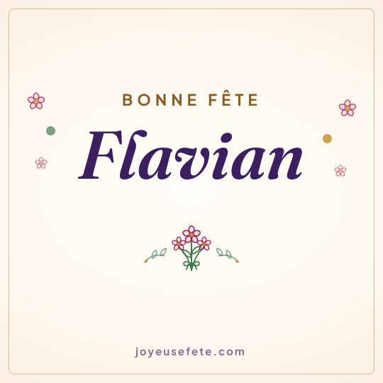 Image carrée « Bonne fête Flavian » pour WhatsApp