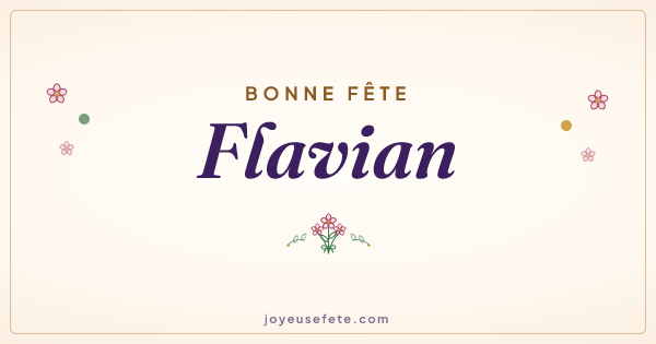 Image « Bonne fête Flavian » au format large
