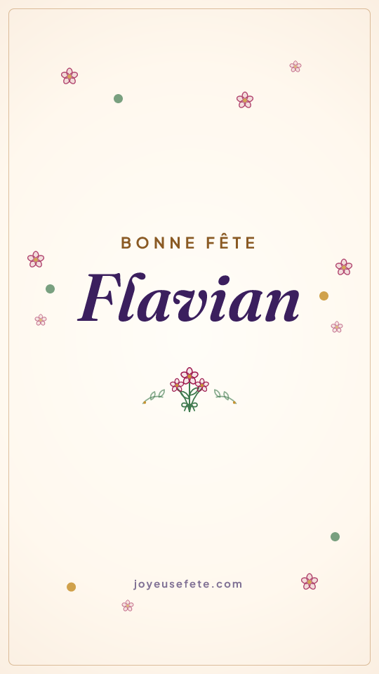 Image « Bonne fête Flavian » au format story