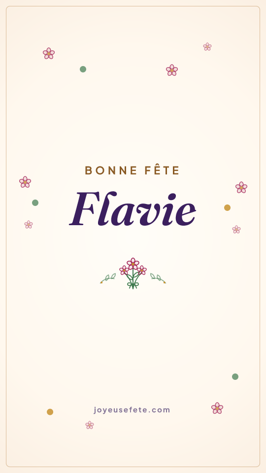 Image « Bonne fête Flavie » au format story