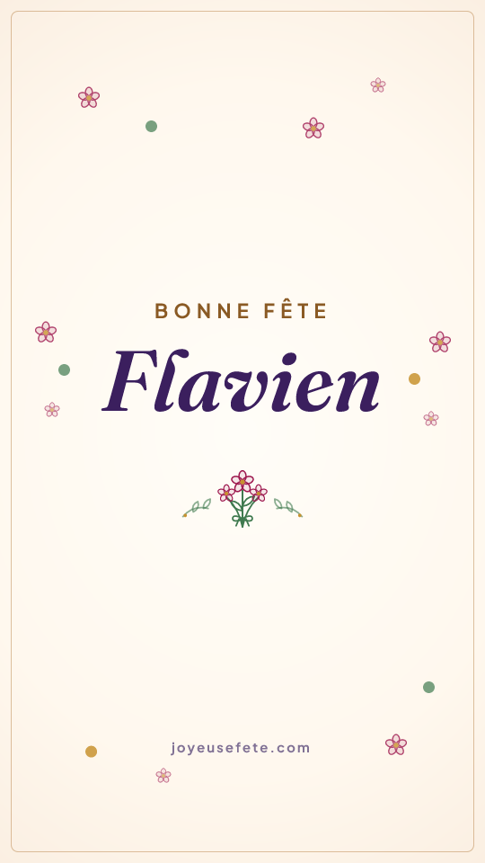Image « Bonne fête Flavien » au format story