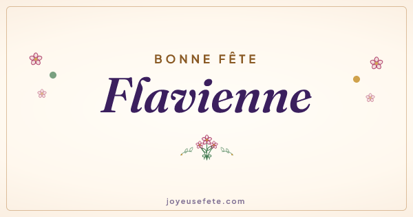 Image « Bonne fête Flavienne » au format large