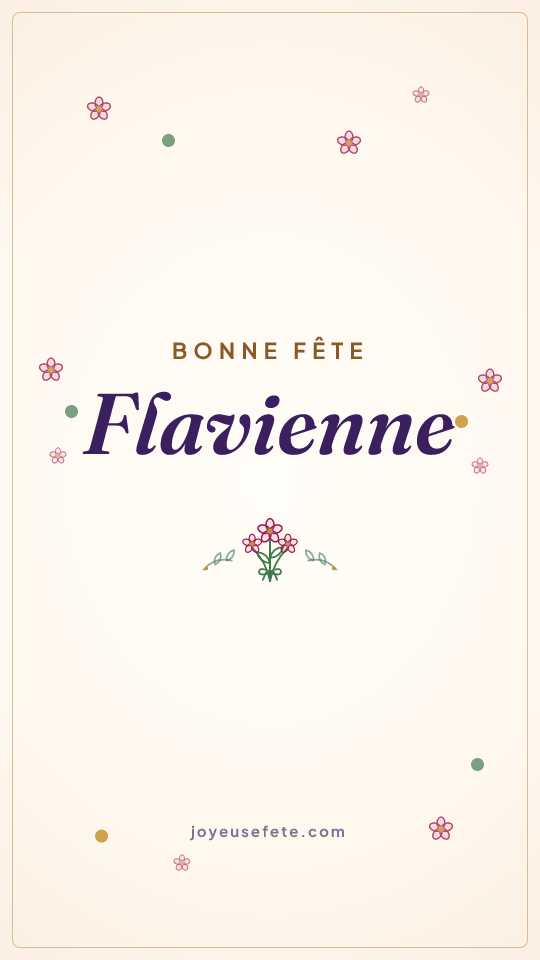 Image « Bonne fête Flavienne » au format story