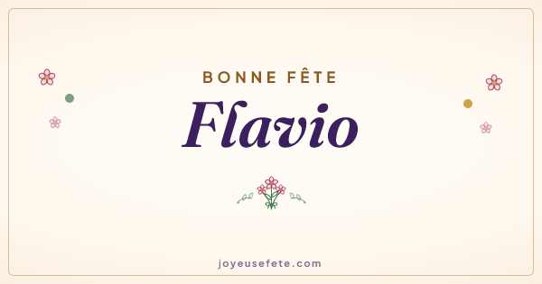 Image « Bonne fête Flavio » au format large