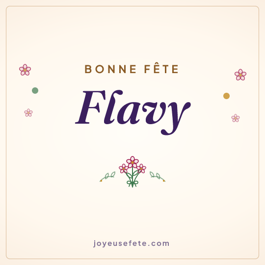 Image carrée « Bonne fête Flavy » pour WhatsApp