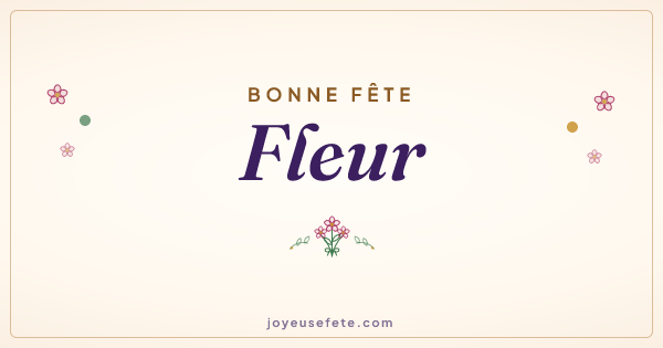 Image « Bonne fête Fleur » au format large
