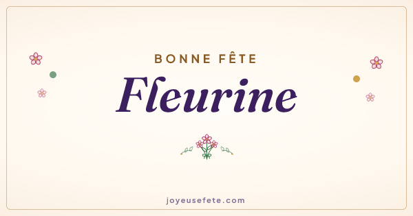 Image « Bonne fête Fleurine » au format large