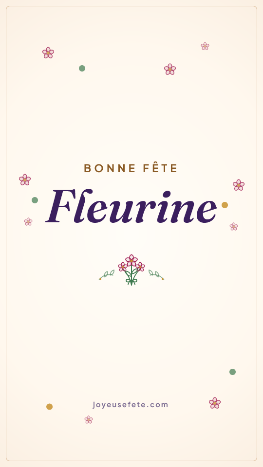 Image « Bonne fête Fleurine » au format story