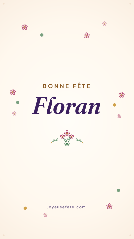 Image « Bonne fête Floran » au format story