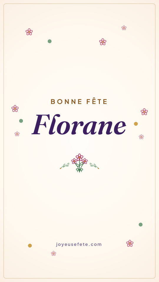 Image « Bonne fête Florane » au format story