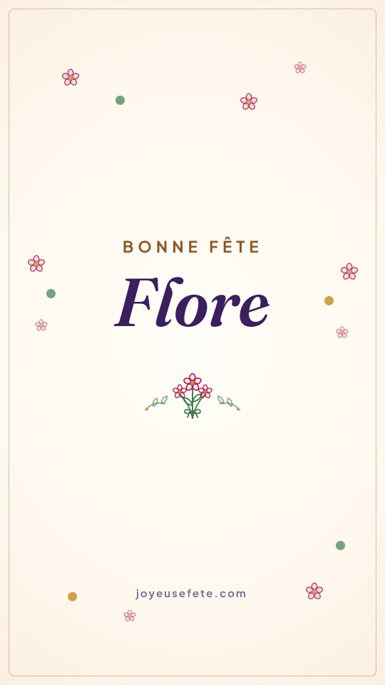 Image « Bonne fête Flore » au format story