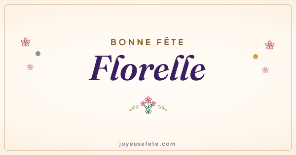Image « Bonne fête Florelle » au format large