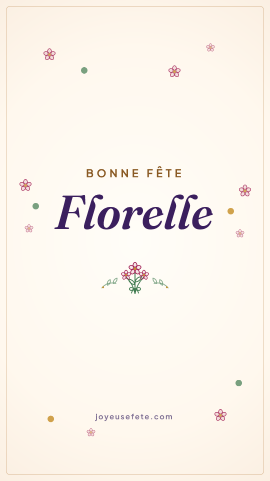 Image « Bonne fête Florelle » au format story