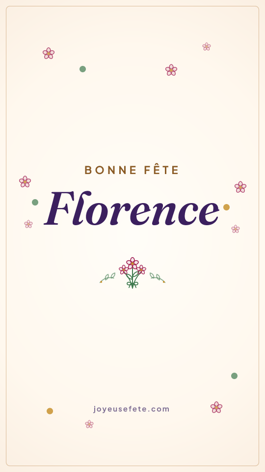 Image « Bonne fête Florence » au format story