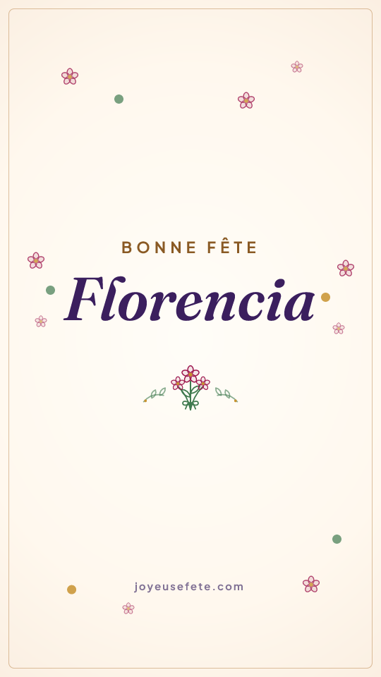Image « Bonne fête Florencia » au format story