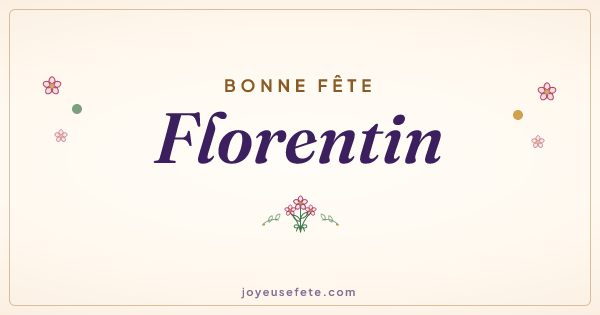 Image « Bonne fête Florentin » au format large