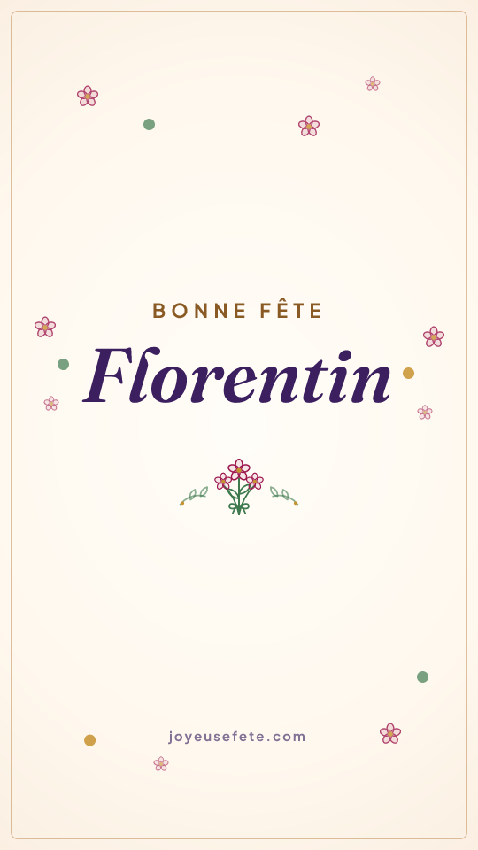Image « Bonne fête Florentin » au format story