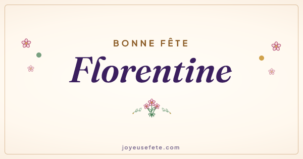 Image « Bonne fête Florentine » au format large