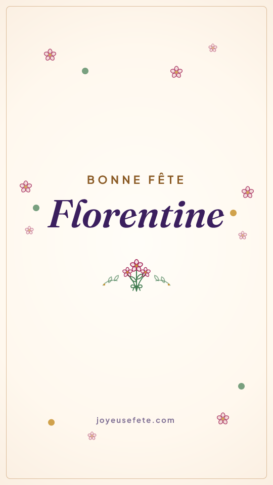 Image « Bonne fête Florentine » au format story