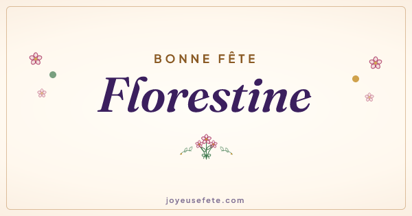 Image « Bonne fête Florestine » au format large