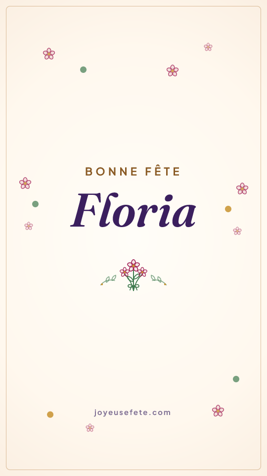 Image « Bonne fête Floria » au format story
