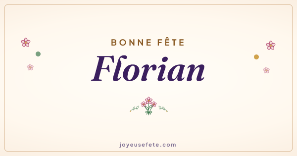 Image « Bonne fête Florian » au format large