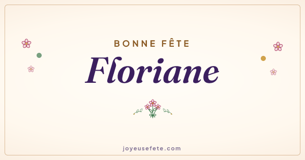 Image « Bonne fête Floriane » au format large