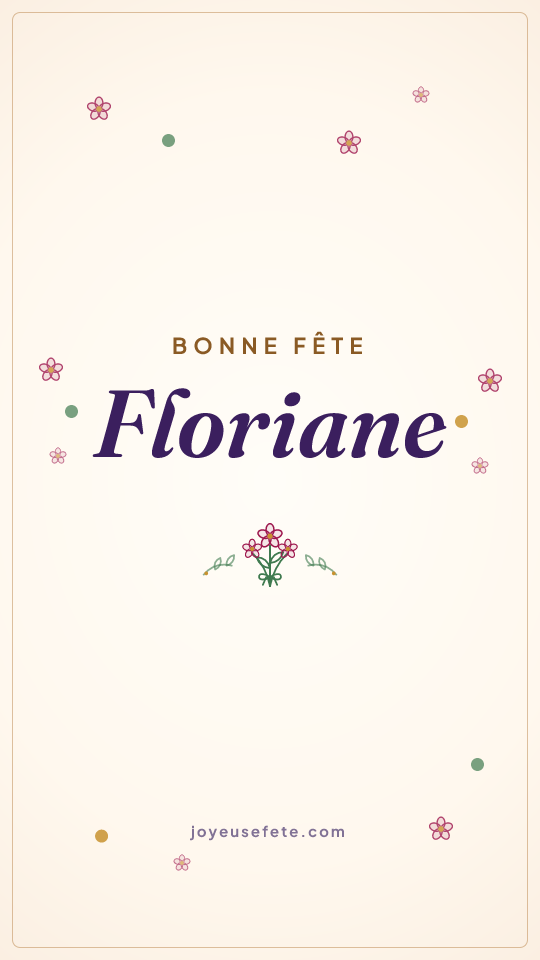 Image « Bonne fête Floriane » au format story