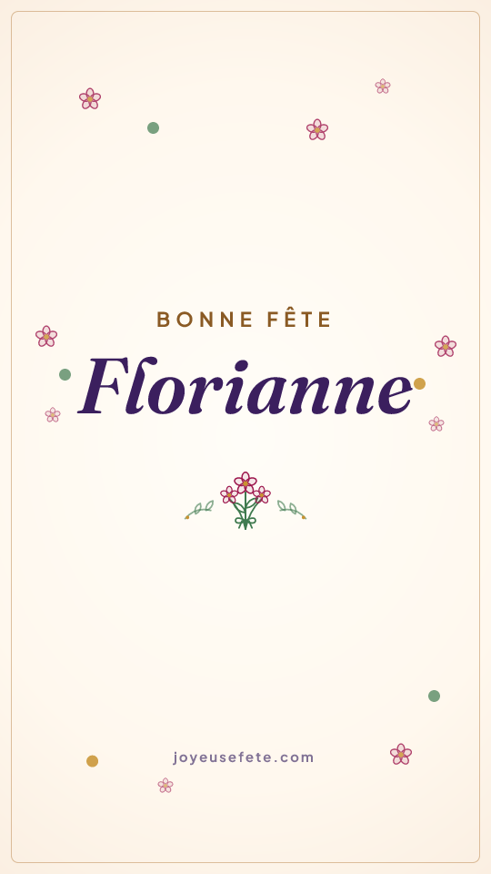 Image « Bonne fête Florianne » au format story