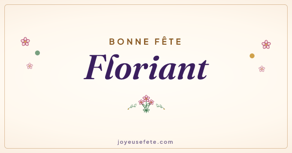 Image « Bonne fête Floriant » au format large