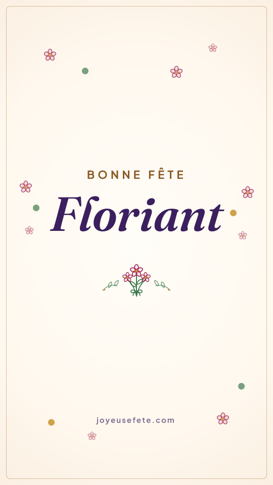 Image « Bonne fête Floriant » au format story