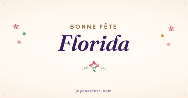 Image « Bonne fête Florida » au format large