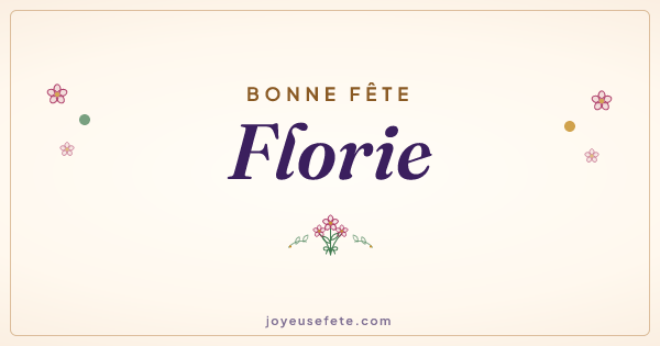 Image « Bonne fête Florie » au format large