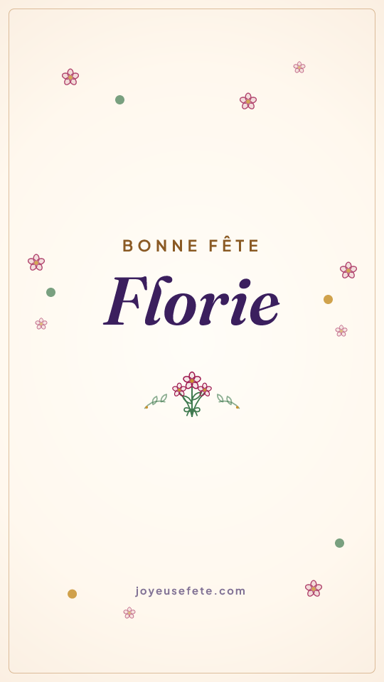 Image « Bonne fête Florie » au format story