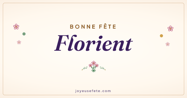 Image « Bonne fête Florient » au format large