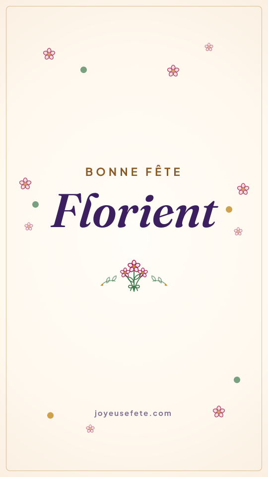 Image « Bonne fête Florient » au format story