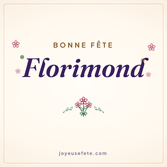 Image carrée « Bonne fête Florimond » pour WhatsApp