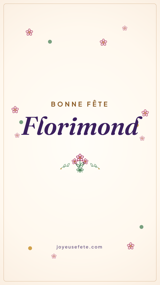Image « Bonne fête Florimond » au format story