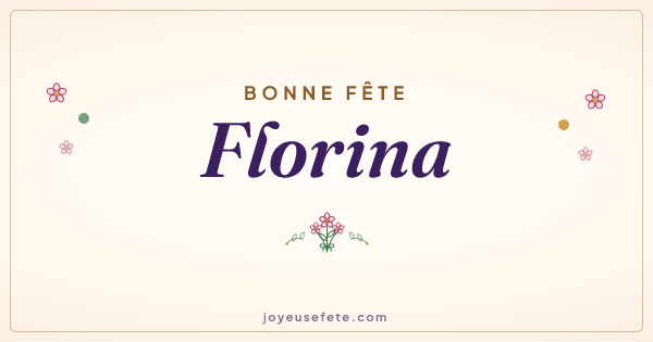 Image « Bonne fête Florina » au format large