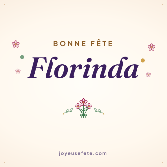 Image carrée « Bonne fête Florinda » pour WhatsApp