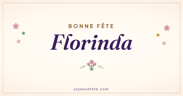 Image « Bonne fête Florinda » au format large