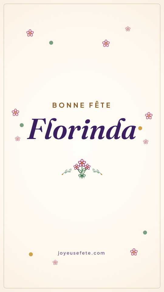 Image « Bonne fête Florinda » au format story