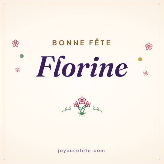 Image carrée « Bonne fête Florine » pour WhatsApp