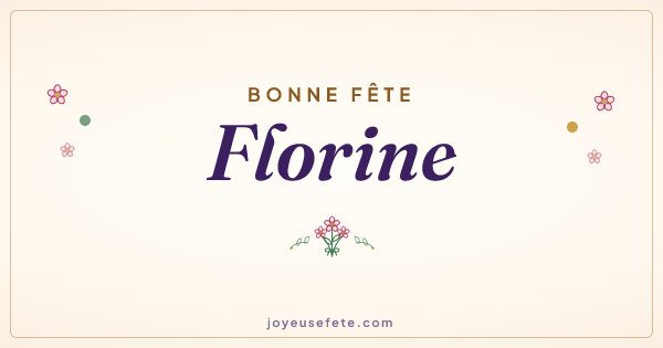 Image « Bonne fête Florine » au format large