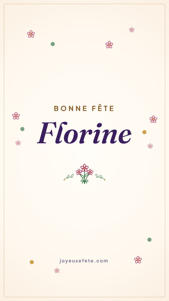 Image « Bonne fête Florine » au format story