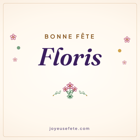 Image carrée « Bonne fête Floris » pour WhatsApp