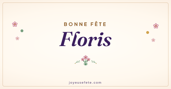 Image « Bonne fête Floris » au format large