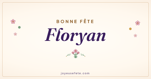 Image « Bonne fête Floryan » au format large