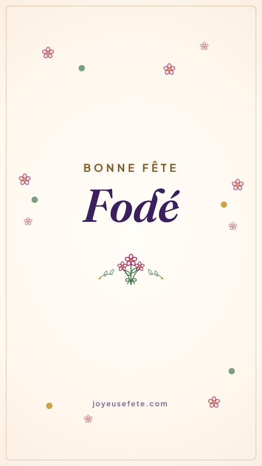 Image « Bonne fête Fodé » au format story